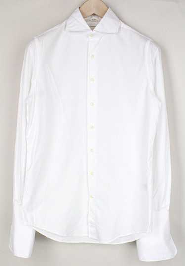 Suitsupply 38/15 Slim White Cotton Cutaway Button-