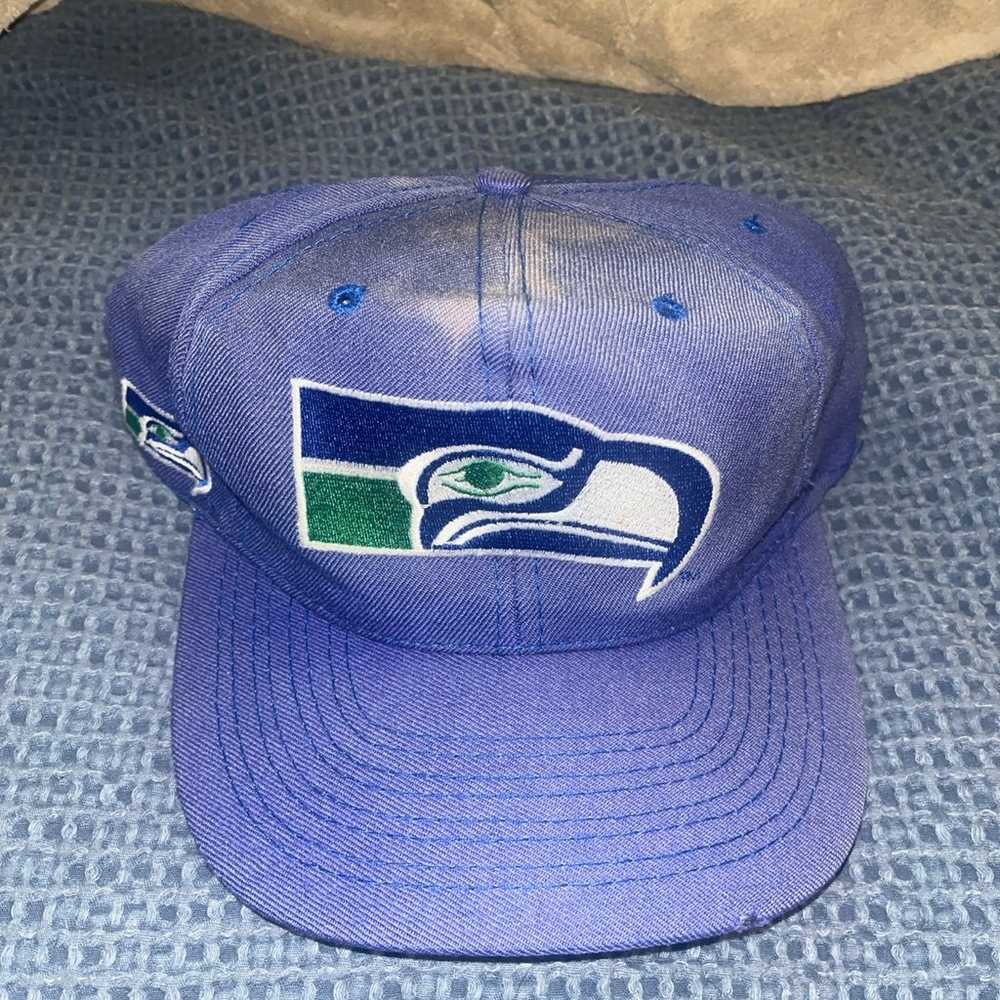 Vintage Seattle Seahawks Blockhead SnapBack - image 1