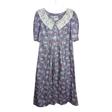 Laura Ashley Laura Ashley Midi Dress Purple Flora… - image 1