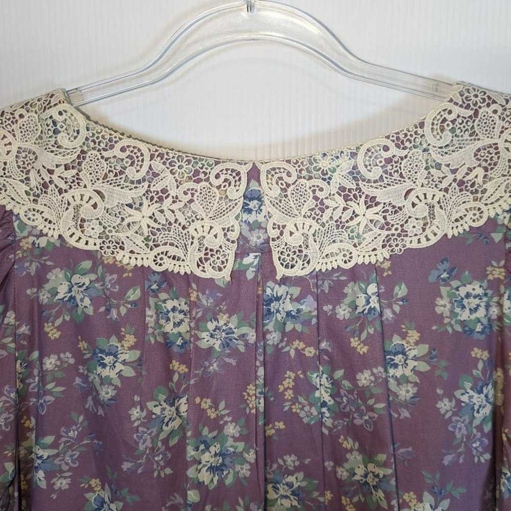 Laura Ashley Laura Ashley Midi Dress Purple Flora… - image 7