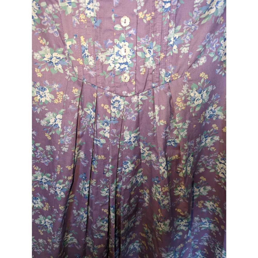 Laura Ashley Laura Ashley Midi Dress Purple Flora… - image 8