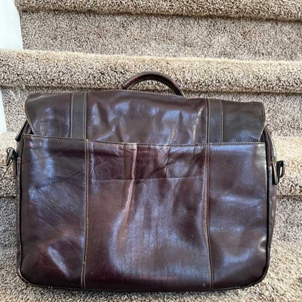 Samsonite Burgundy Large Leather Vintage Laptop B… - image 2