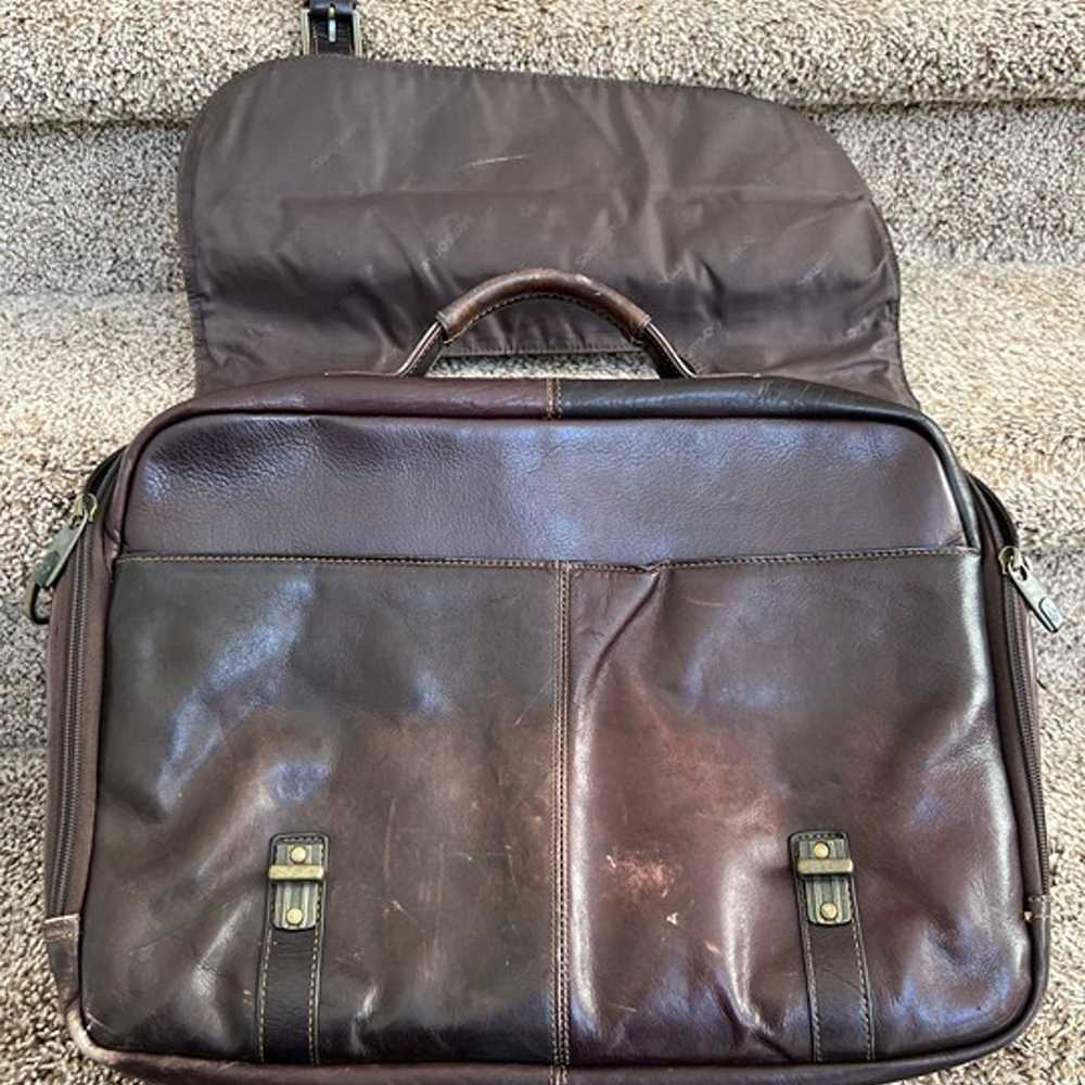 Samsonite Burgundy Large Leather Vintage Laptop B… - image 3