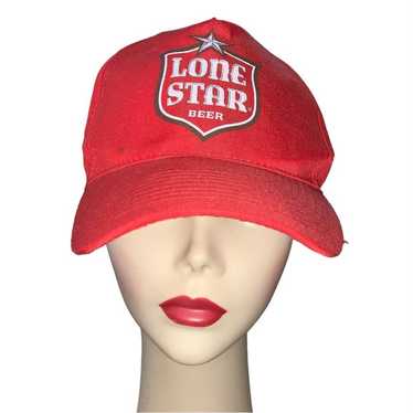 Lone Star Beer Men’s Vintage Red Adjustable Cap S… - image 1