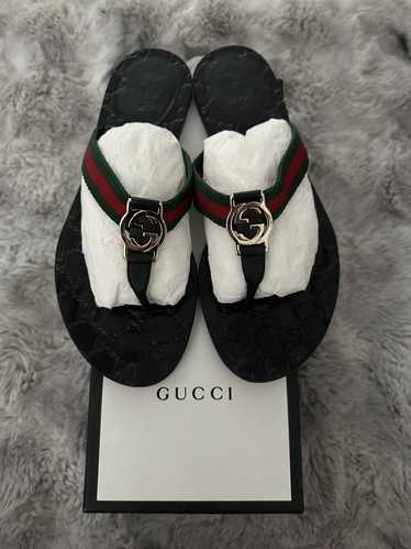 Gucci Gucci GG Web Thong Sandals