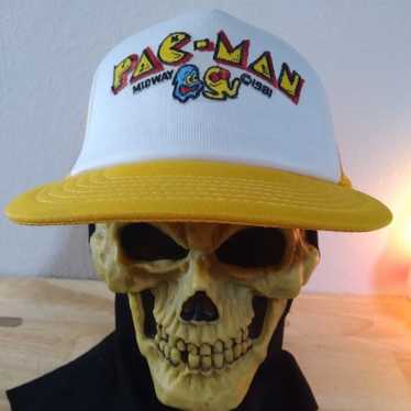 Vintage 80s Pac-Man Midway Games Trucker Hat - image 1