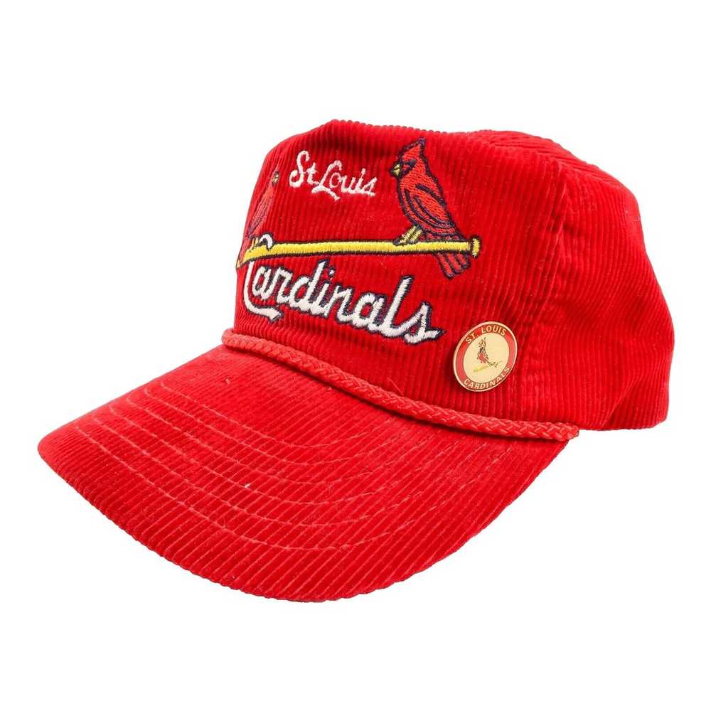 ST Louis CARDINALS Red Corduroy Snapback Hat Vint… - image 3