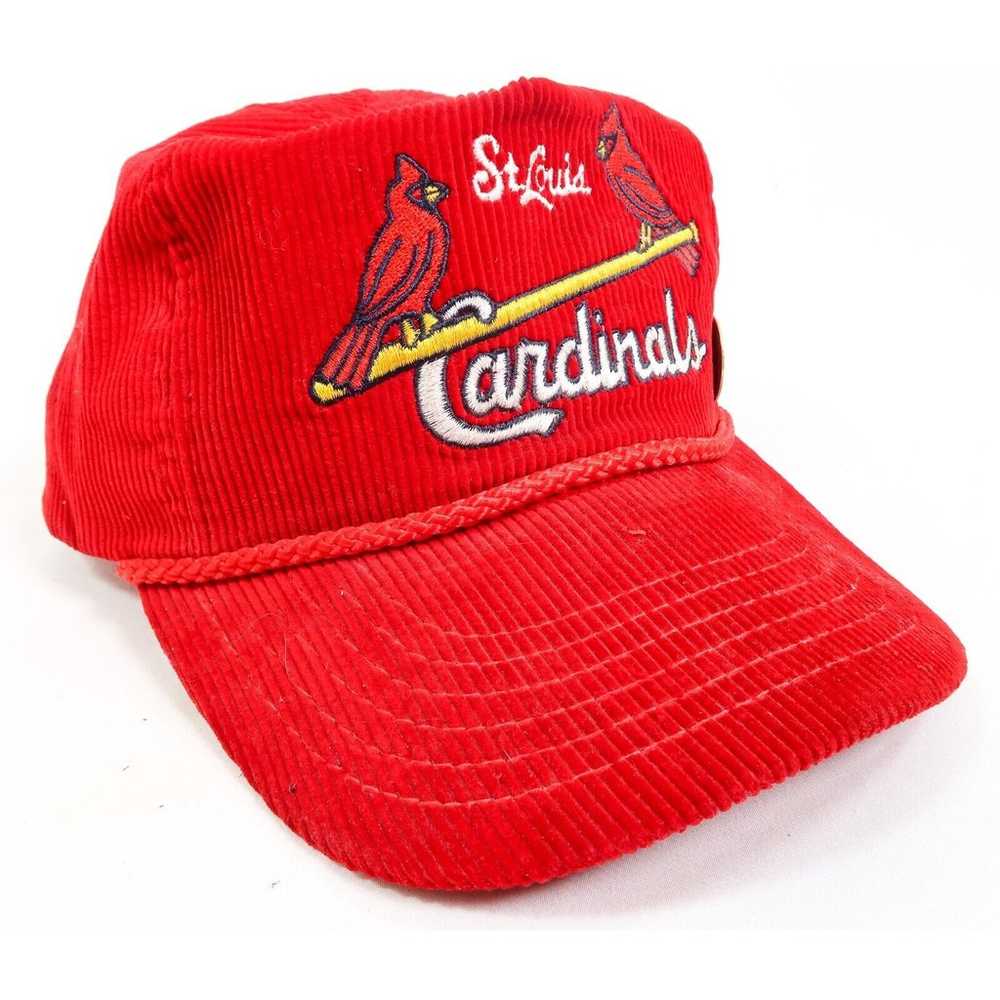 ST Louis CARDINALS Red Corduroy Snapback Hat Vint… - image 6