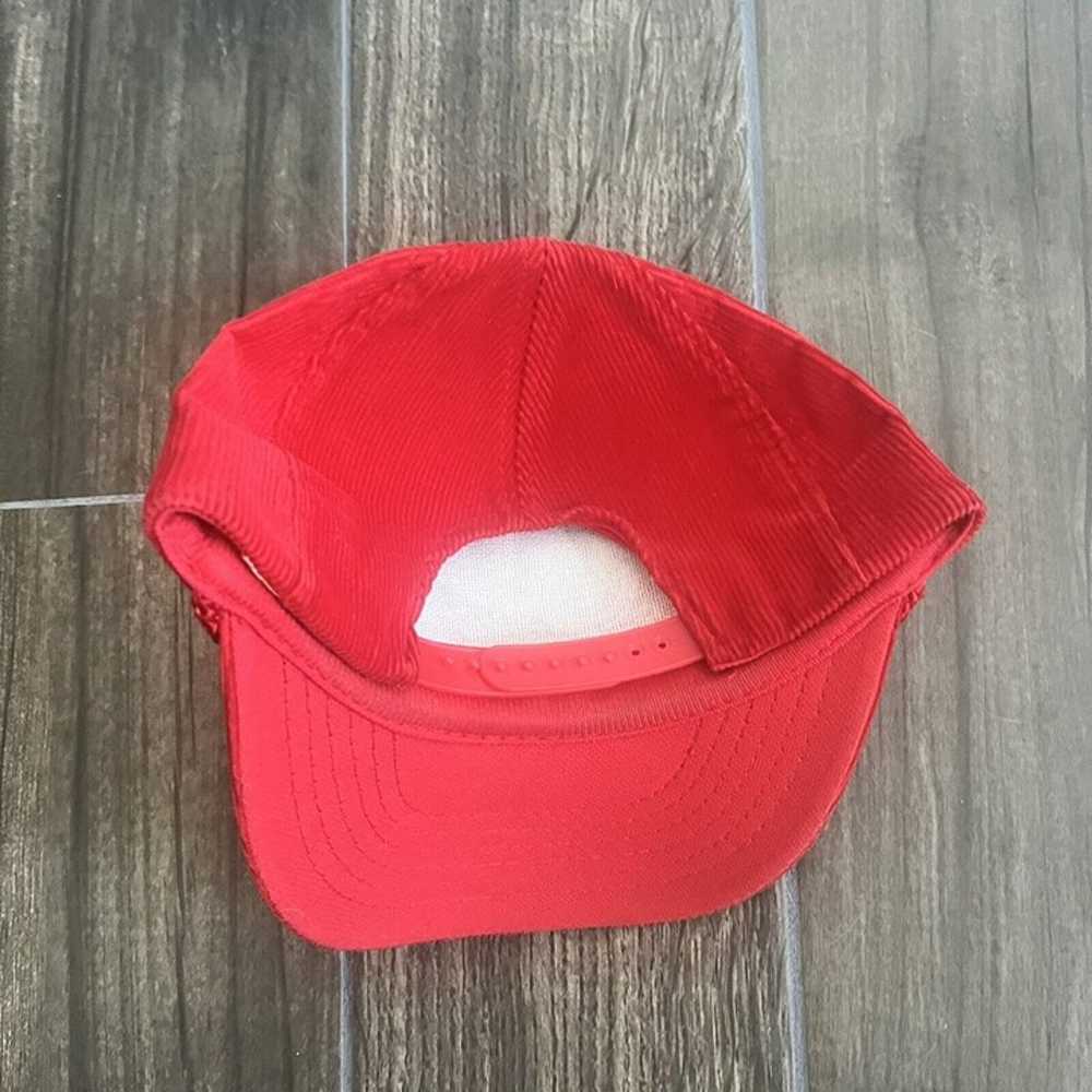 Vintage Corduroy Red Wings Hat - image 2