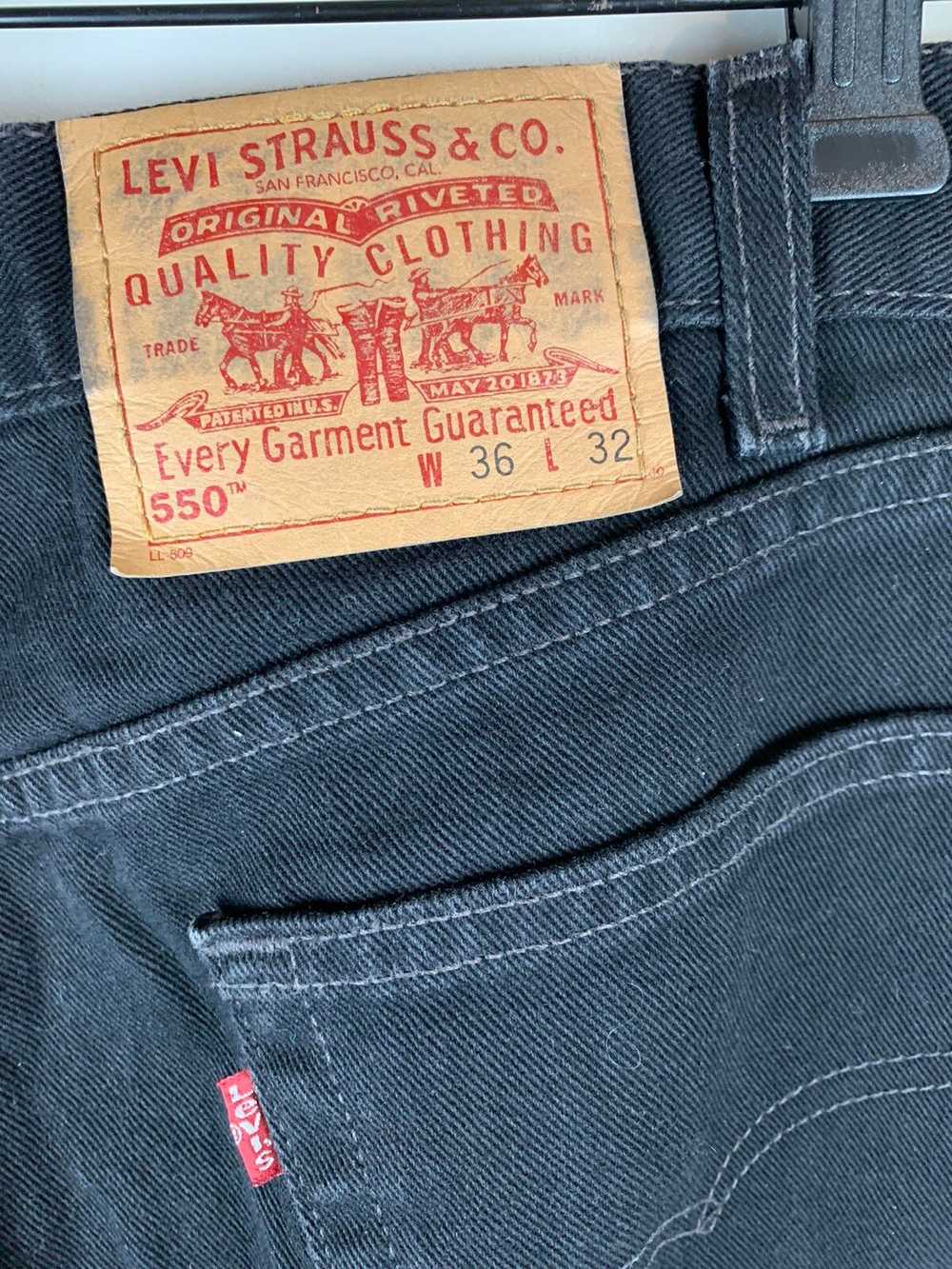 Levi's × Vintage Levis 550 black denim jeans - image 3