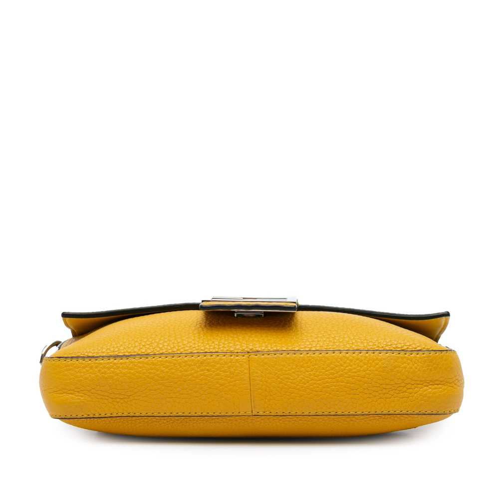 Yellow Fendi Selleria Calfskin Convertible Baguet… - image 4