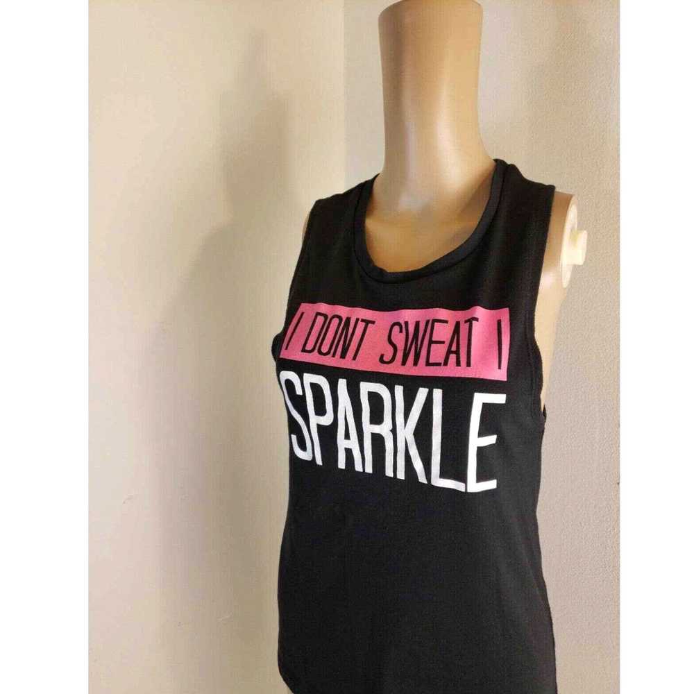 Pinko Chin Up Apparel Tee I Dont Sweat I Sparkle … - image 2