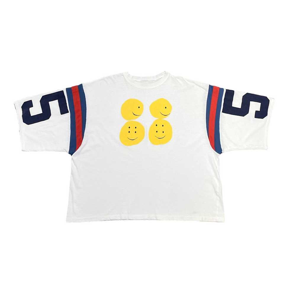 Kapital Smiley Baseball Short Sleeve Tee Shirt Wh… - image 1