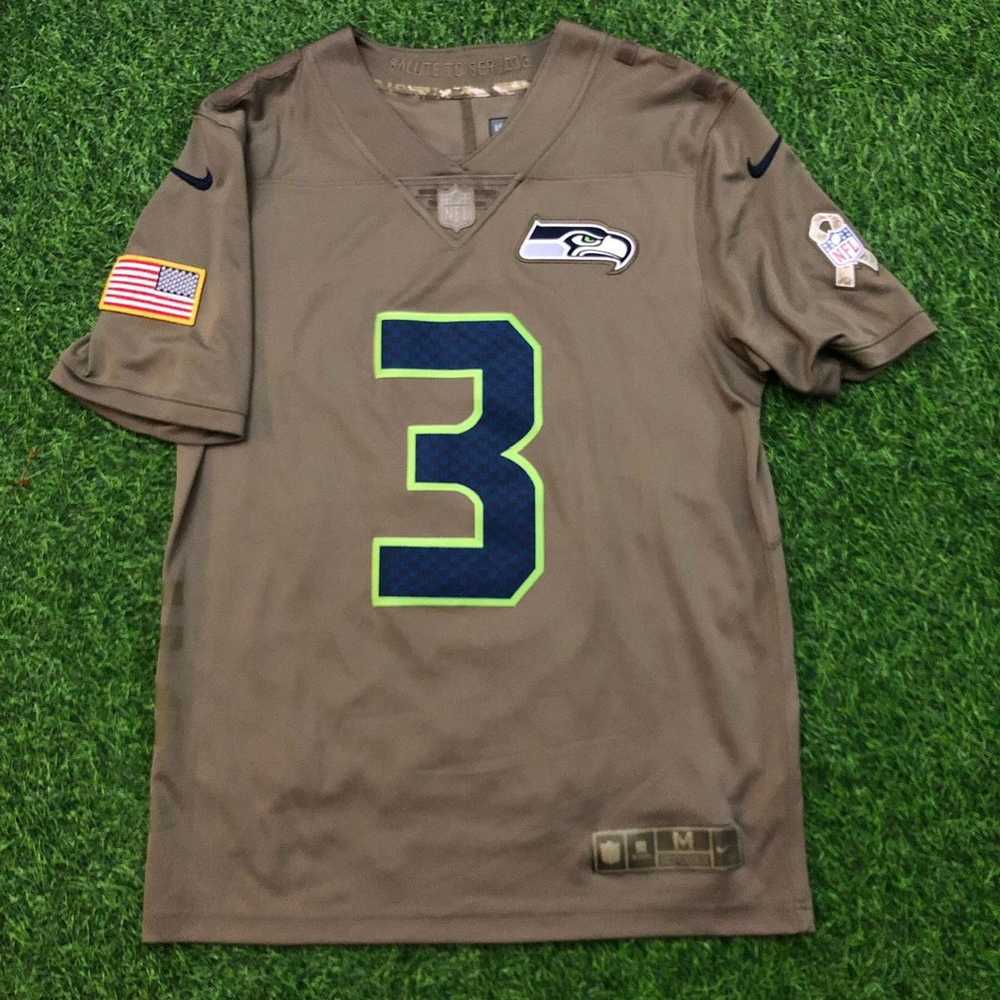 NFL Army Green/Olive NFL Seattle Seahawks Russell… - image 1