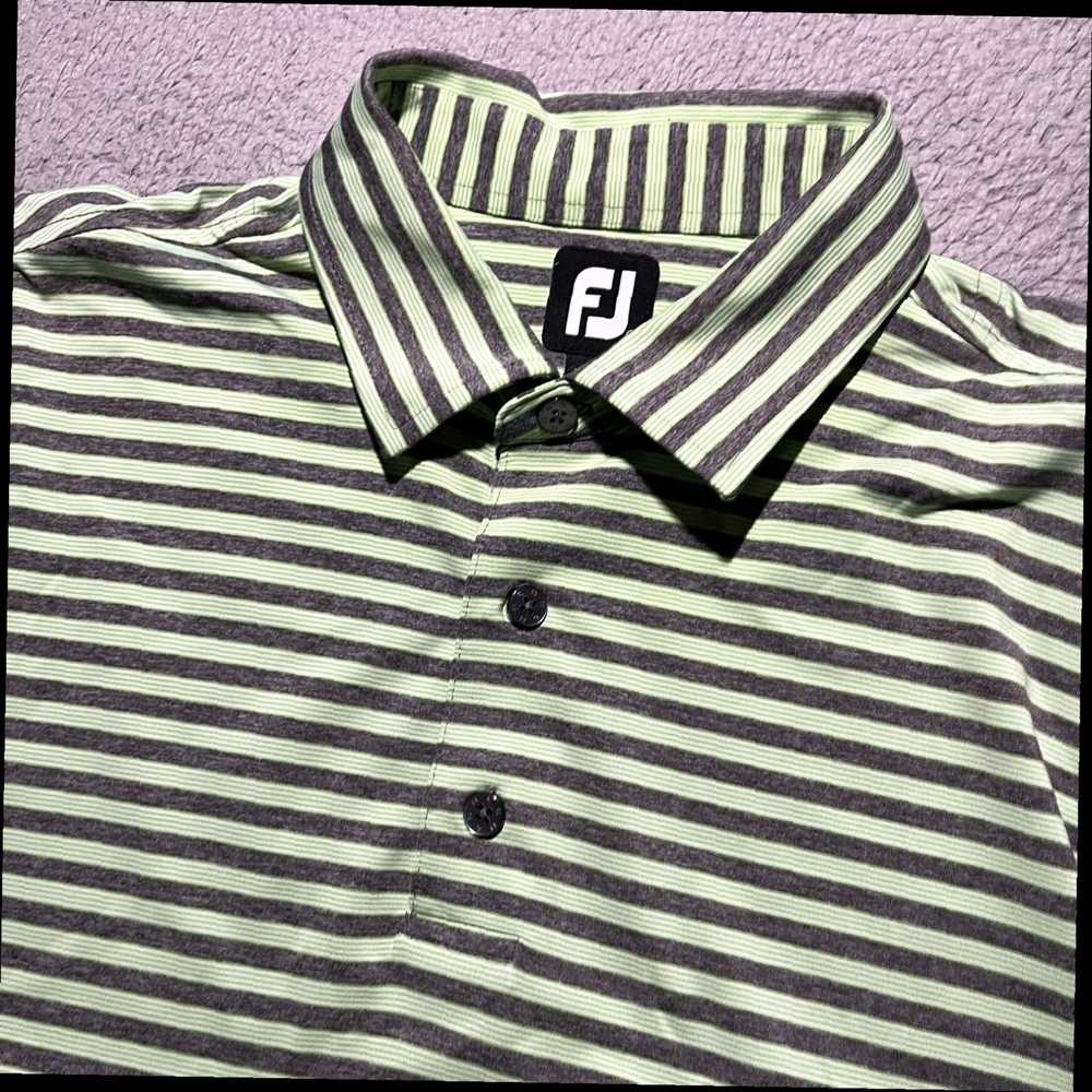 Footjoy Footjoy FJ Polo Shirt Mens XL Green Strip… - image 6