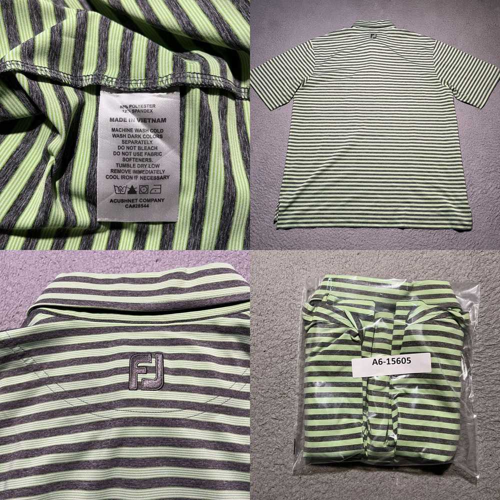 Footjoy Footjoy FJ Polo Shirt Mens XL Green Strip… - image 8