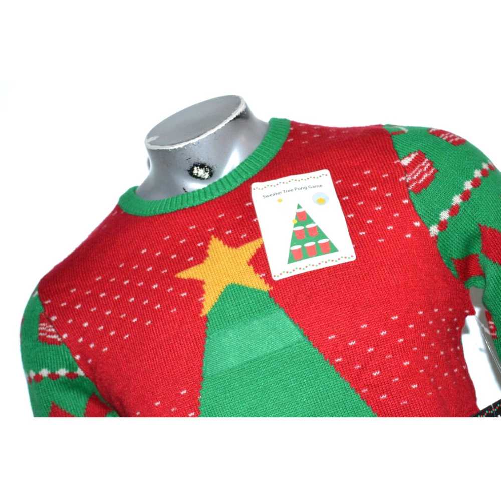 Vintage 36609 Ugly Christmas Sweater Beer Pong Ch… - image 1