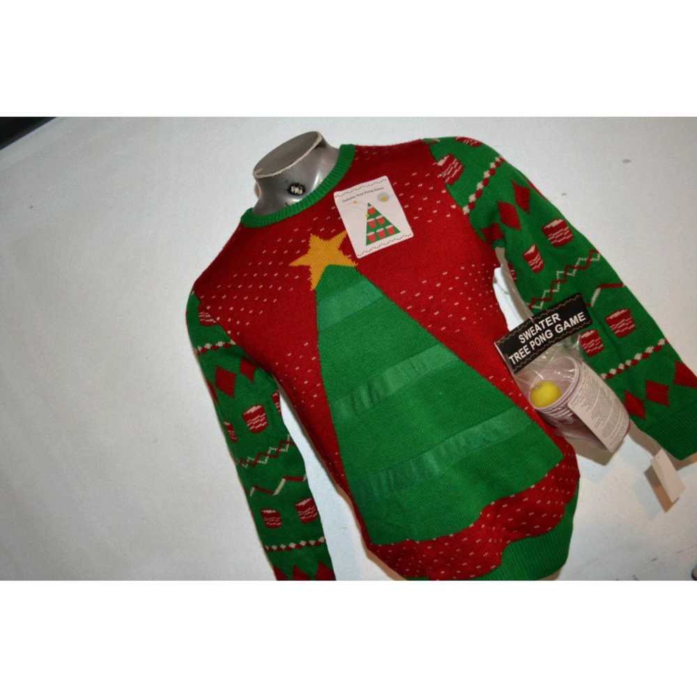 Vintage 36609 Ugly Christmas Sweater Beer Pong Ch… - image 3