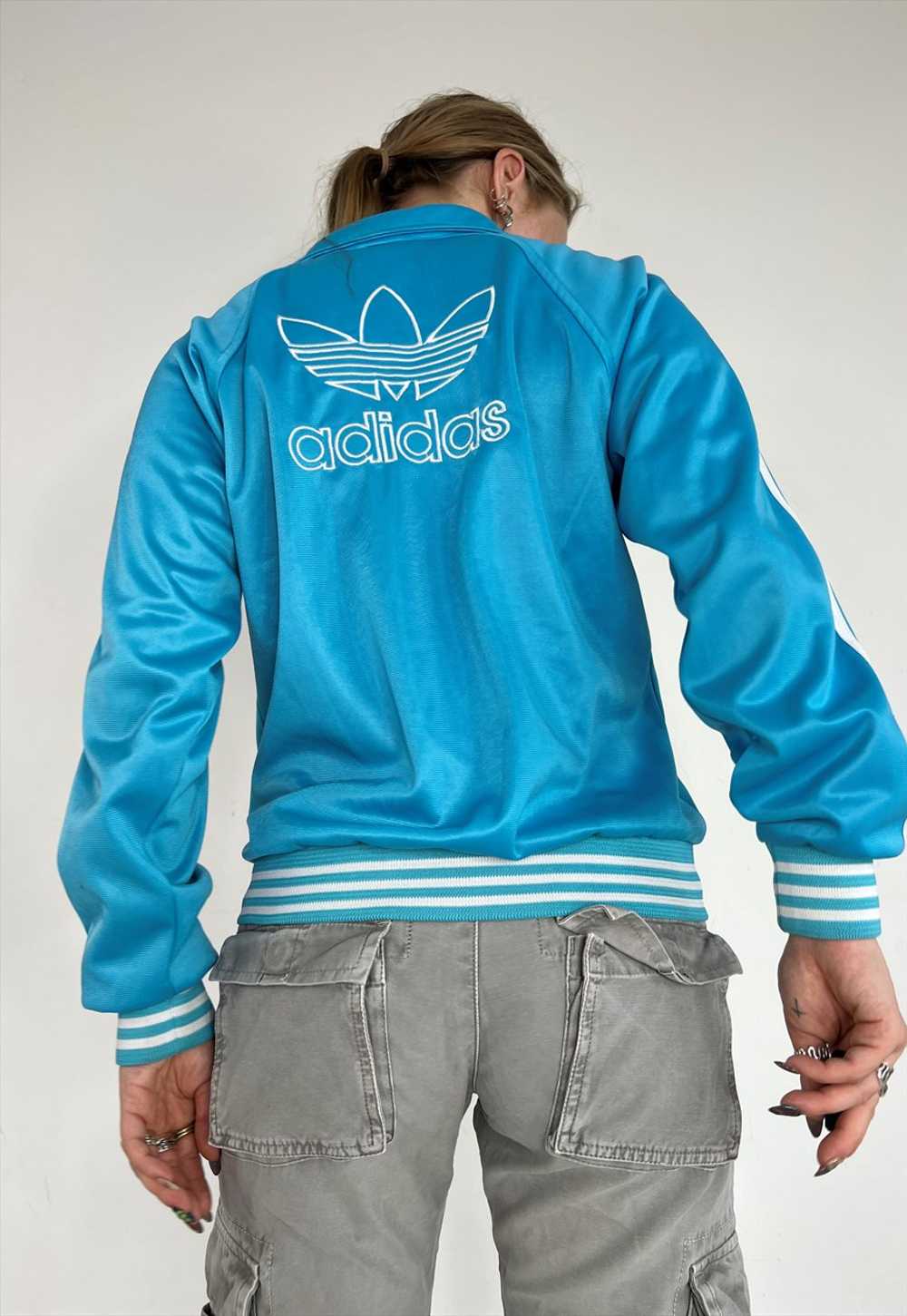 Vintage Y2k Jacket Adidas Track Tracksuit 90s Spo… - image 5