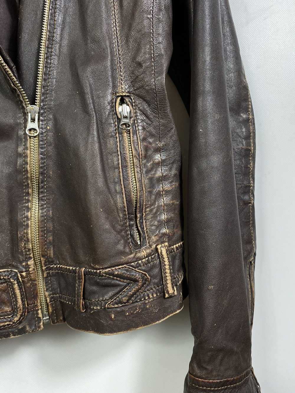 Avant Garde × Leather Jacket × Vintage Vintage EC… - image 12