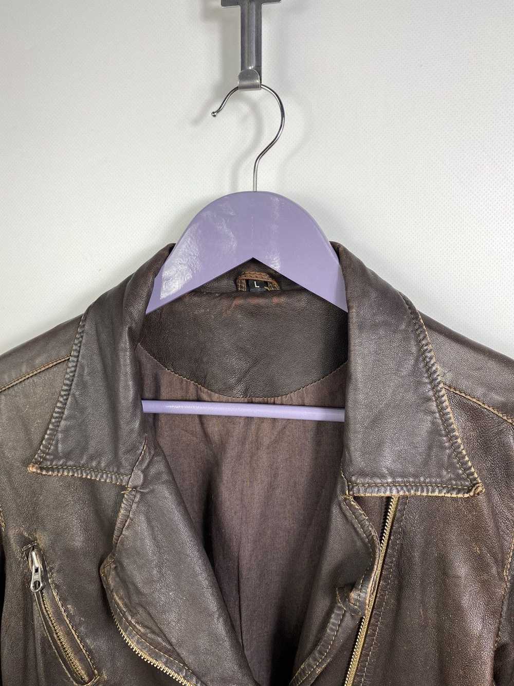 Avant Garde × Leather Jacket × Vintage Vintage EC… - image 3