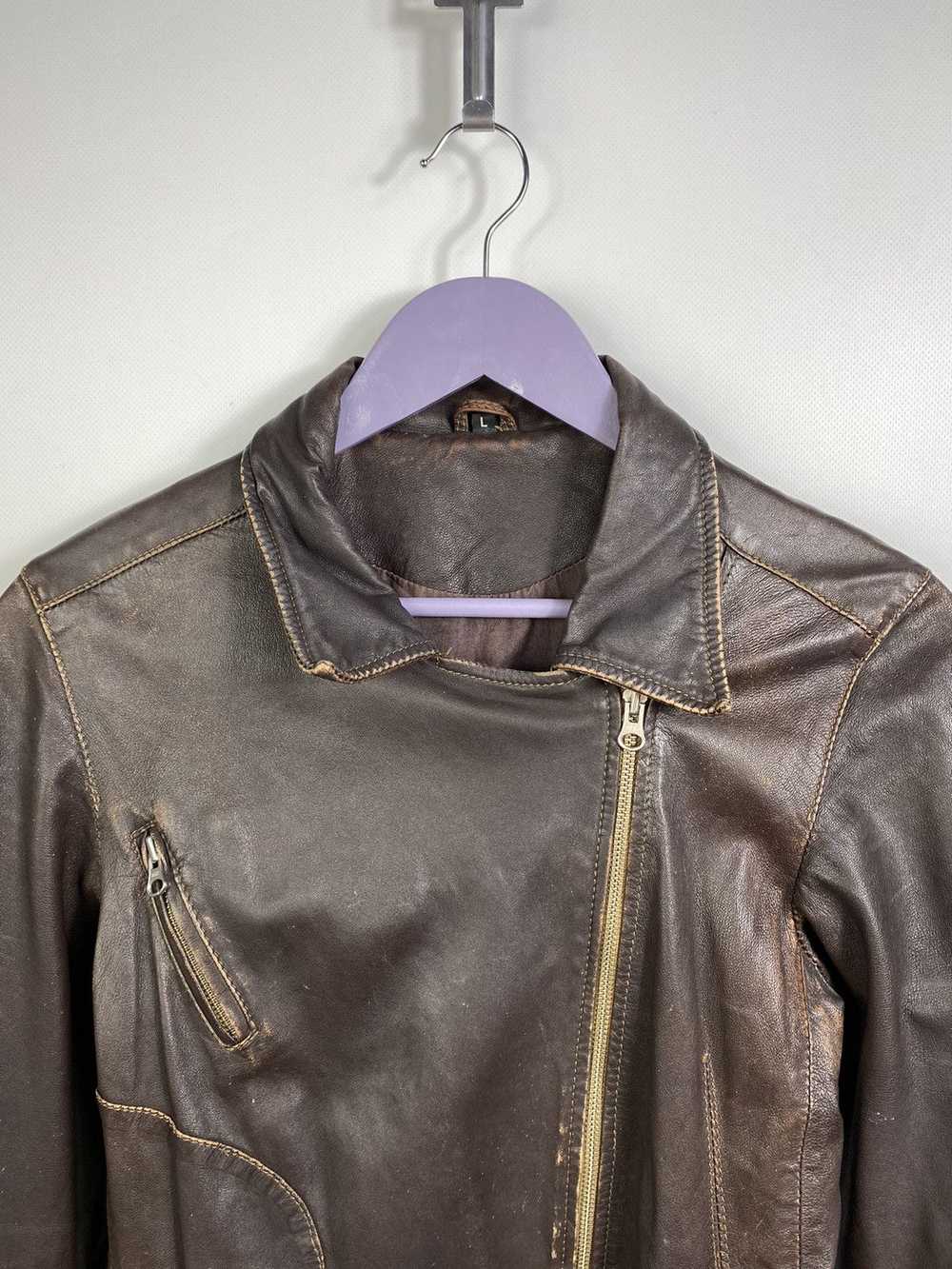 Avant Garde × Leather Jacket × Vintage Vintage EC… - image 5