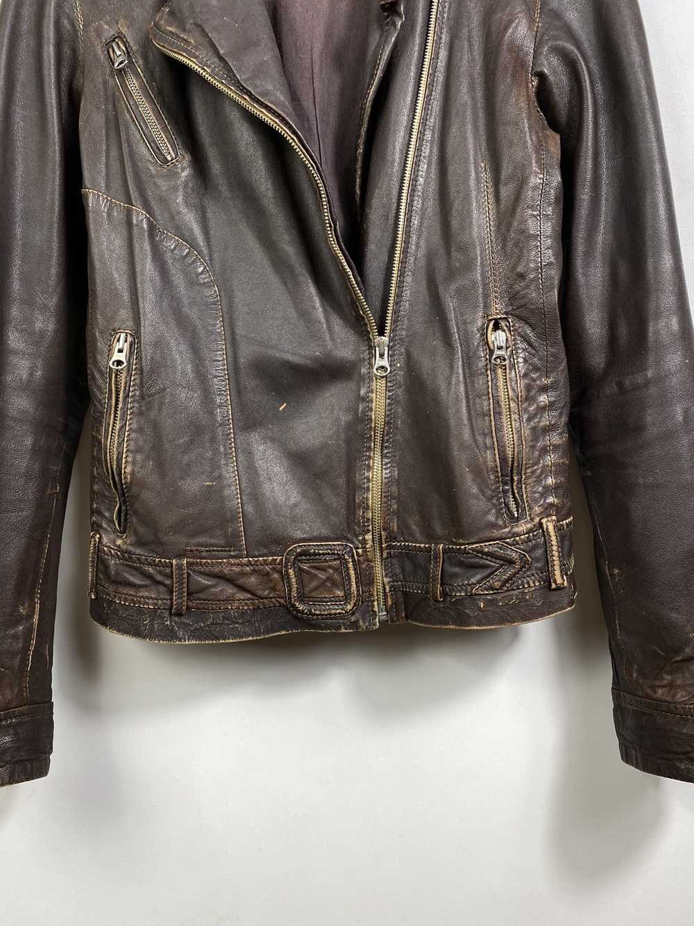 Avant Garde × Leather Jacket × Vintage Vintage EC… - image 8