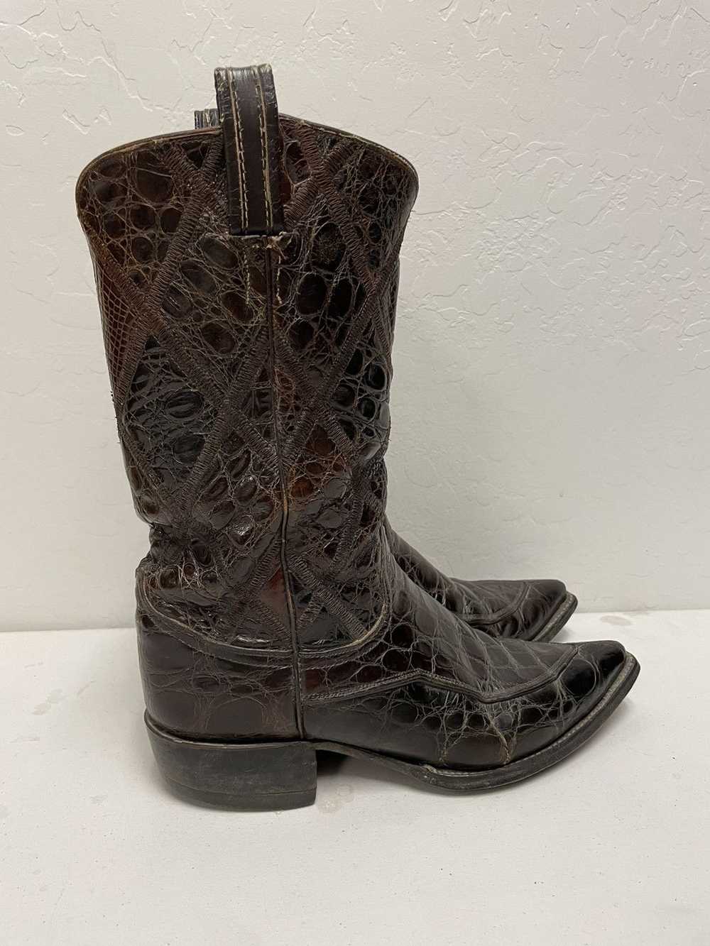 Tony Lama × Vintage Vintage Genuine Alligator Boo… - image 2