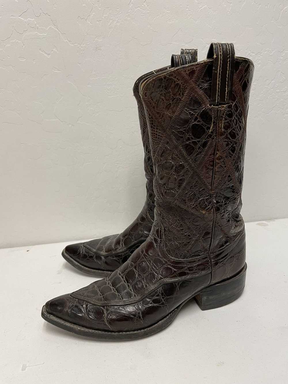 Tony Lama × Vintage Vintage Genuine Alligator Boo… - image 5