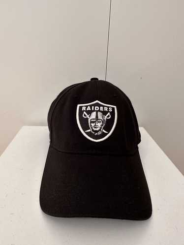 80〜90's RAIDERS newera black cap Vintage 90's Oakland Raiders Black Snapback Hat Cap AJD