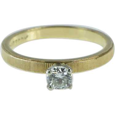 14K 0.27 Ct Diamond Solitaire Classic Engagement … - image 1