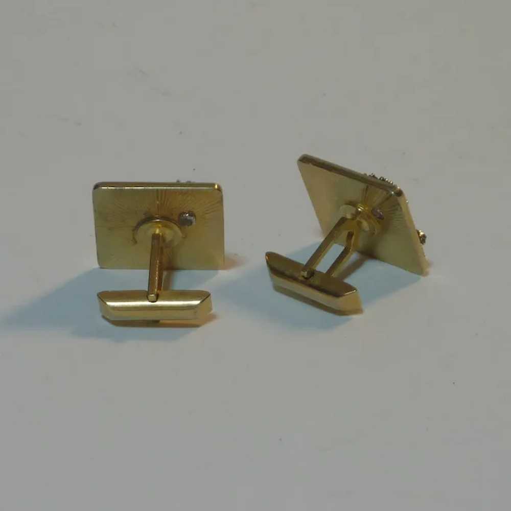 Gold Tone Sword Fish Cufflinks - image 3