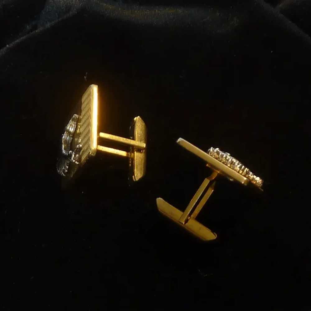 Gold Tone Sword Fish Cufflinks - image 6