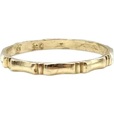 Bamboo 10k Yellow Gold Eternity Band