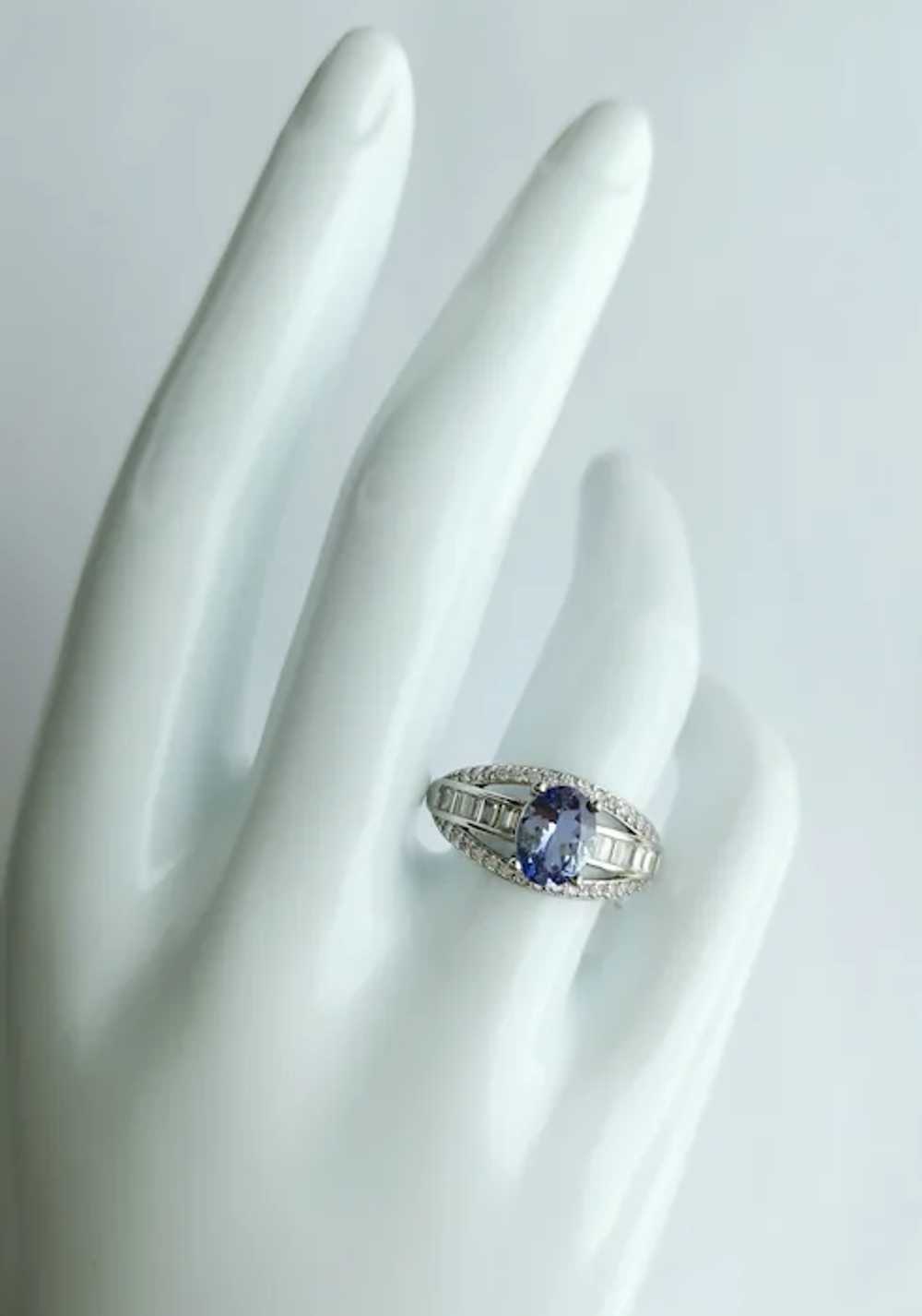 Art Deco Design Tanzanite Ring size 7 - image 10