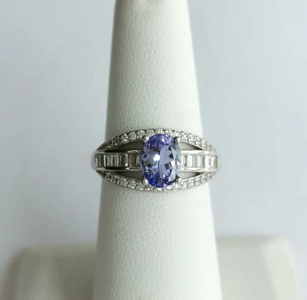 Art Deco Design Tanzanite Ring size 7 - image 11