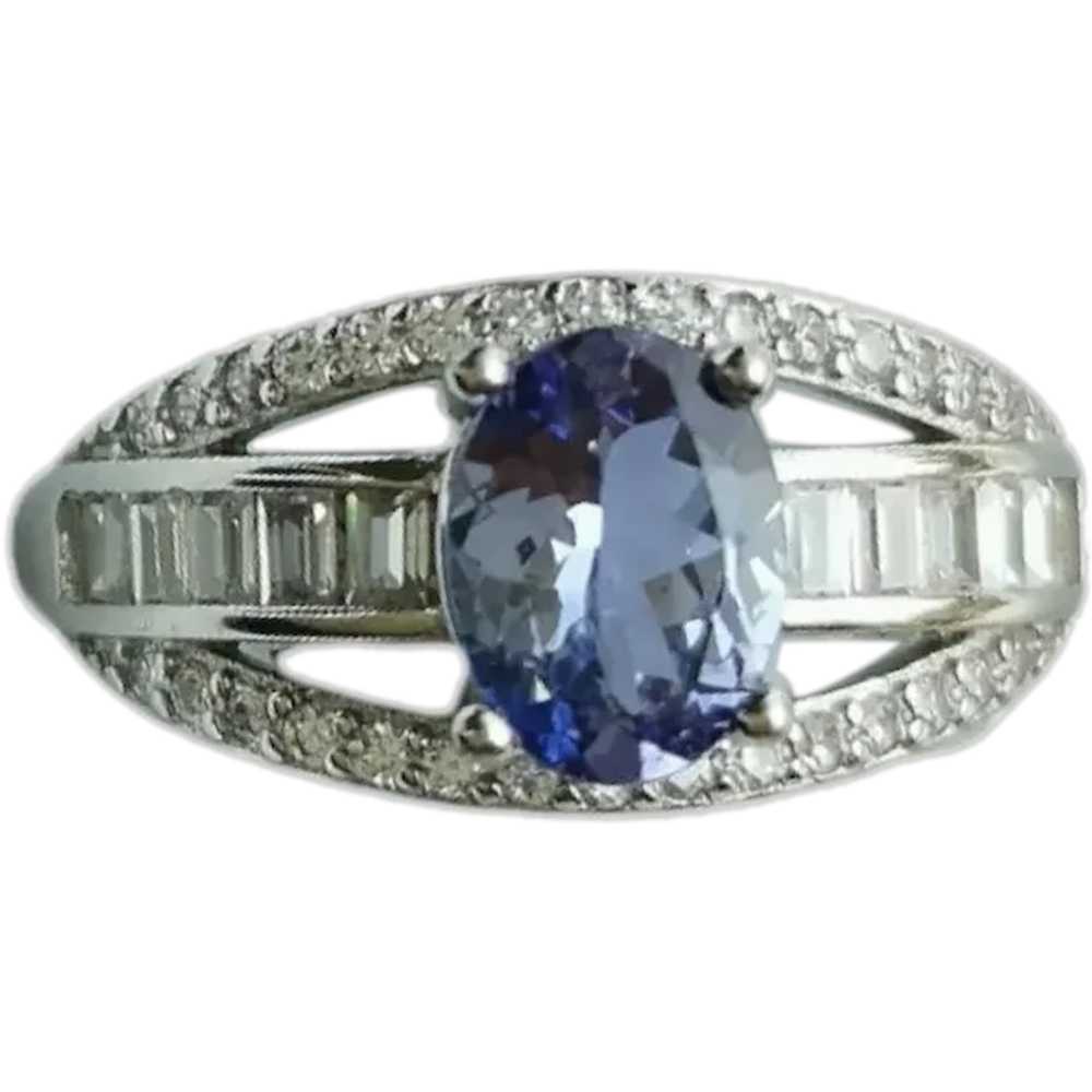 Art Deco Design Tanzanite Ring size 7 - image 1