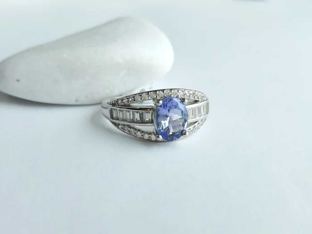 Art Deco Design Tanzanite Ring size 7 - image 3