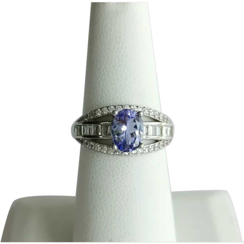 Art Deco Design Tanzanite Ring size 7 - image 4