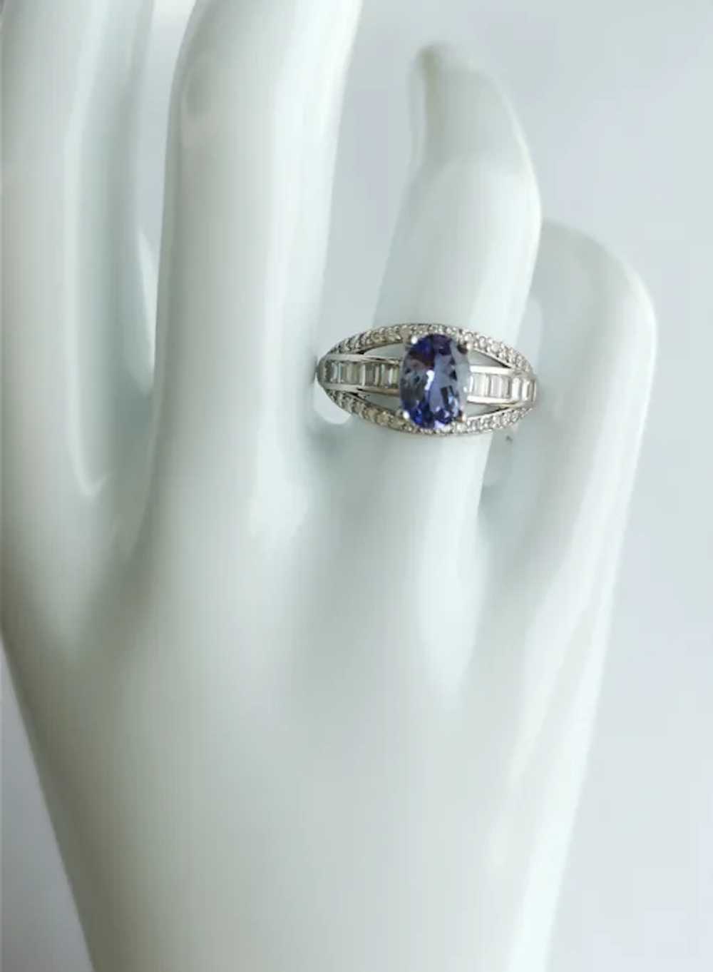 Art Deco Design Tanzanite Ring size 7 - image 5