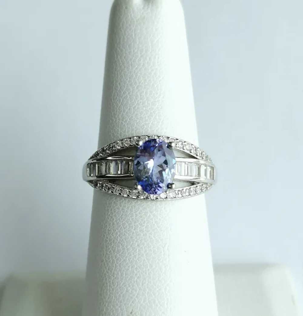 Art Deco Design Tanzanite Ring size 7 - image 6