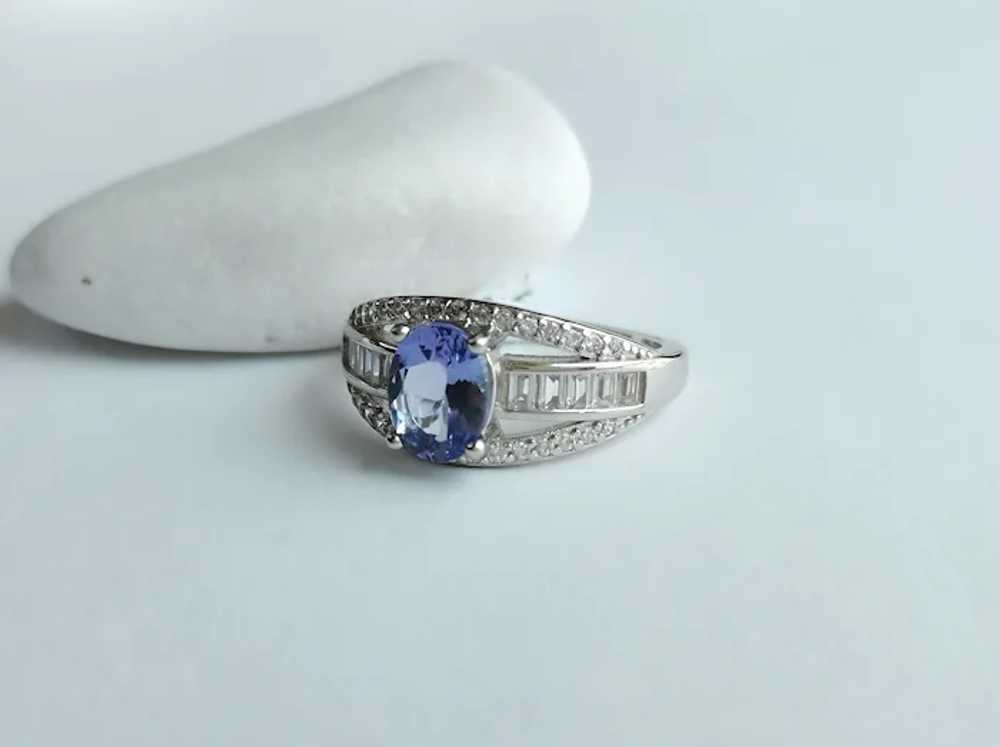 Art Deco Design Tanzanite Ring size 7 - image 7