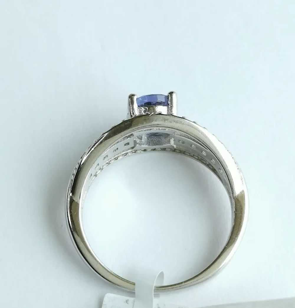 Art Deco Design Tanzanite Ring size 7 - image 8