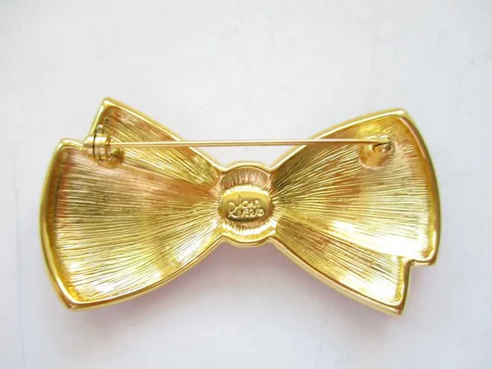 Vintage Joan Rivers Patriotic Ribbon Bow Brooch R… - image 7