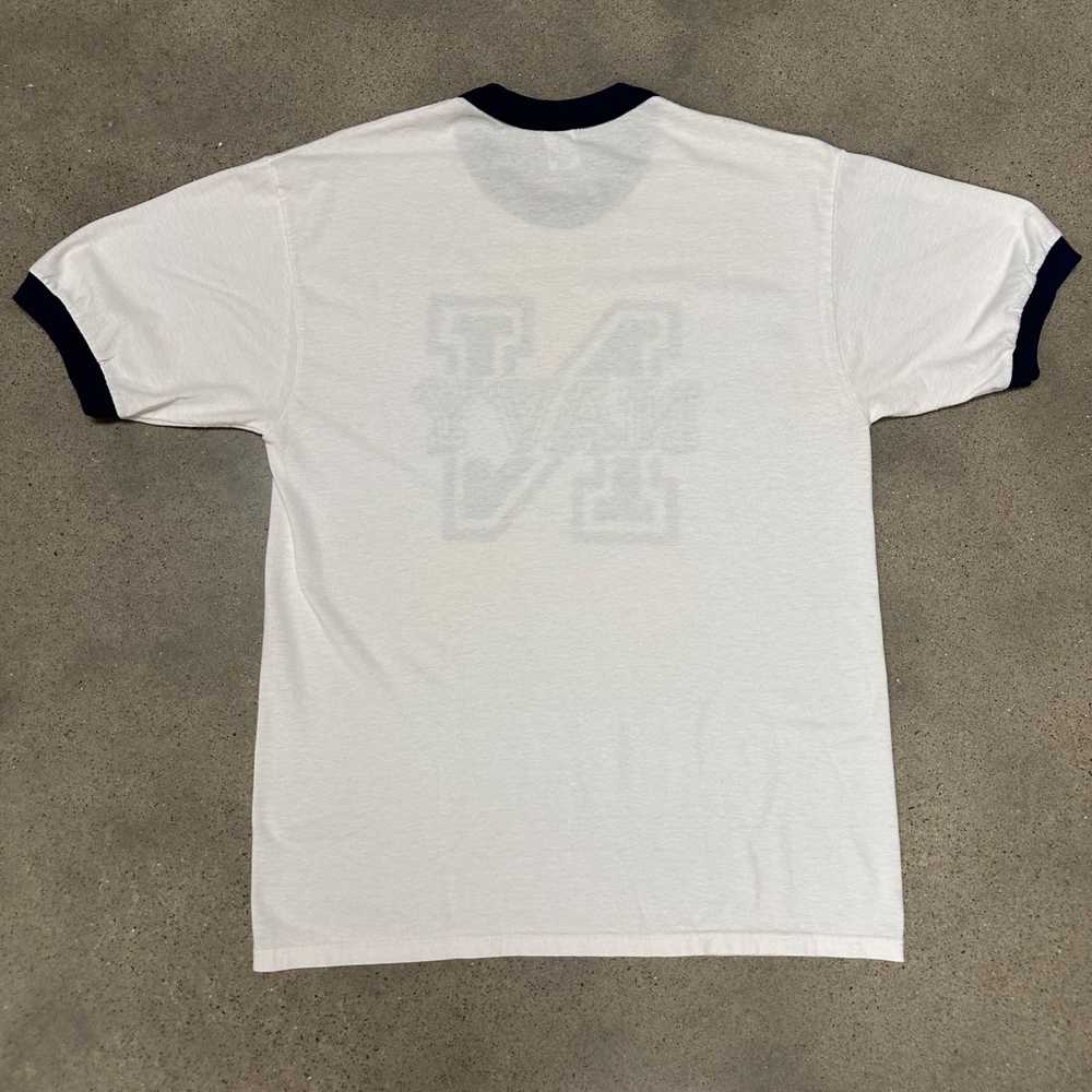 Vintage Vintage 1980s US Navy Military Ringer Tee… - image 3