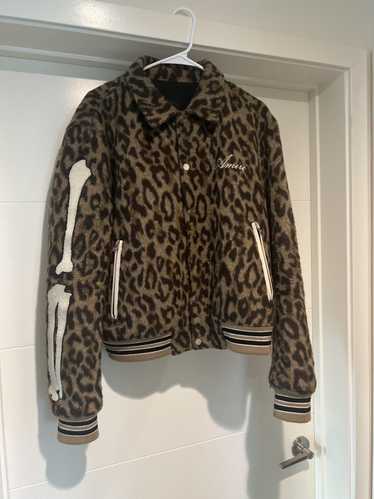 Amiri Amiri Leopard Bones Varsity Jacket Size 54