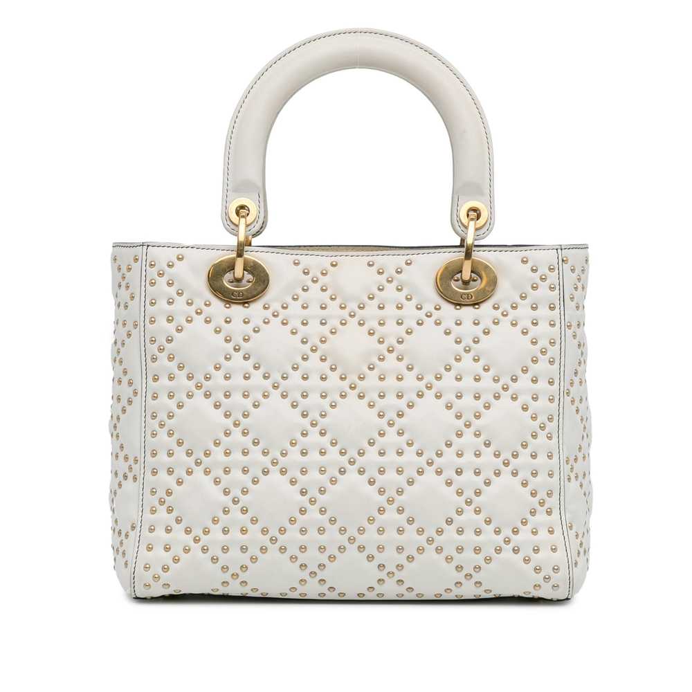 Product Details Dior White Medium Lambskin Cannag… - image 3