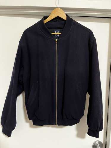 Gap × Streetwear × Vintage 100% Wool Navy Bomber J