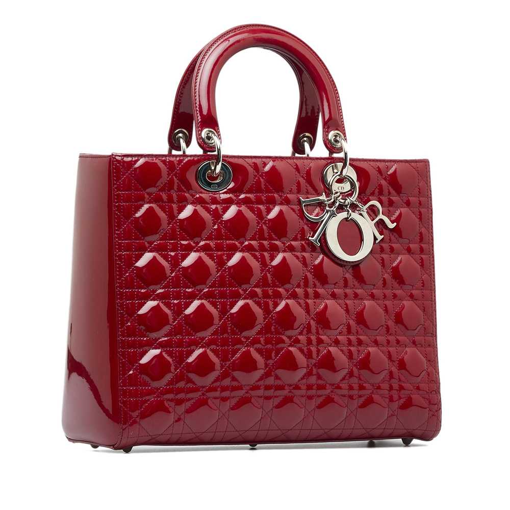 Product Details Dior Red Patent Leather Large Can… - image 2