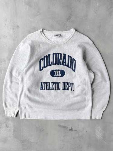 VTG University Of Colorado 70s/80s CU newest Buffs White SS College USA Sweatshirt